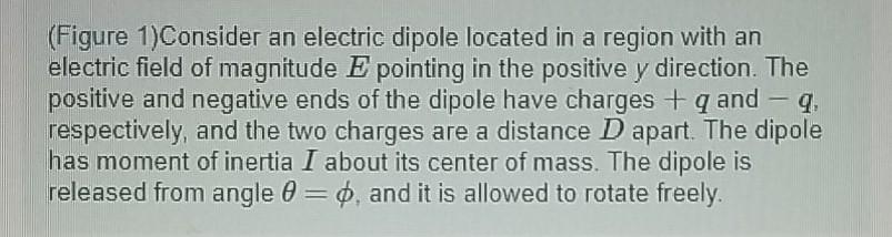 Solved Figure Consider An Electric Dipole Located In A Chegg