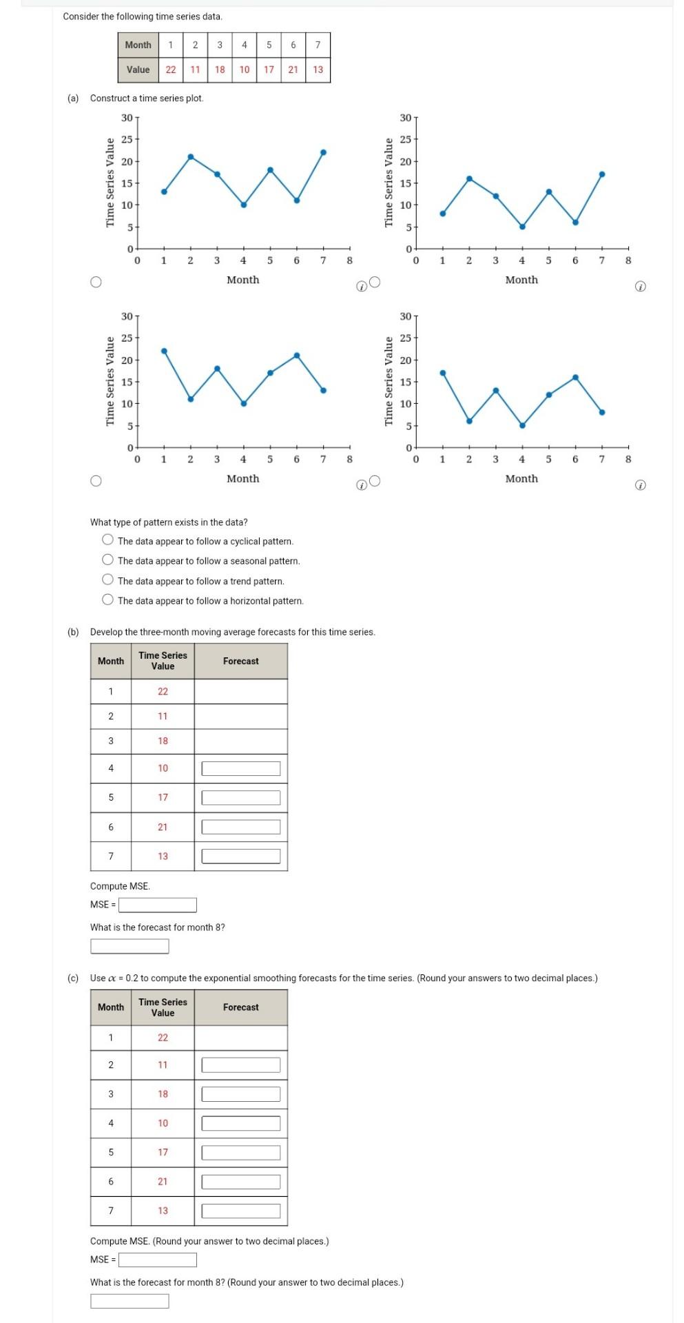 Solved D Compare The Three Month Moving Average Approach Chegg