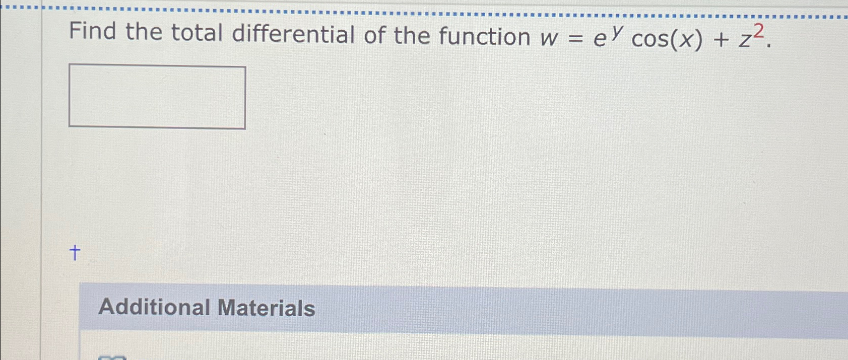 Solved Find The Total Differential Of The Function Chegg