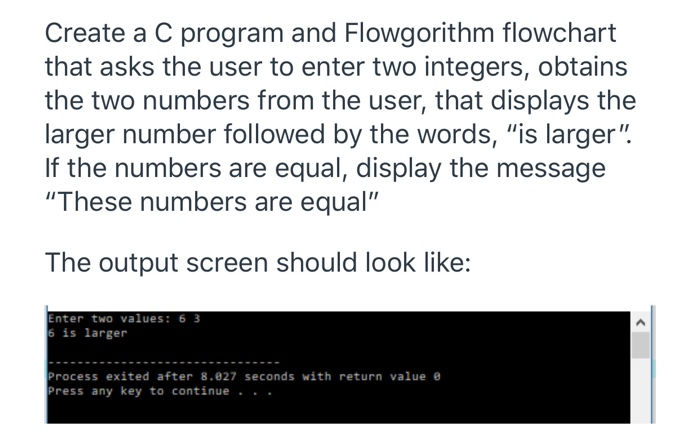 Solved Create A C Program And Flowgorithm Flowchart That Chegg