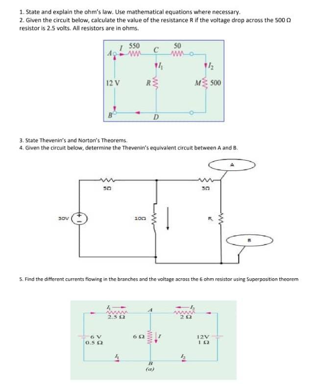 Solved State And Explain The Ohm S Law Use Mathematical Chegg