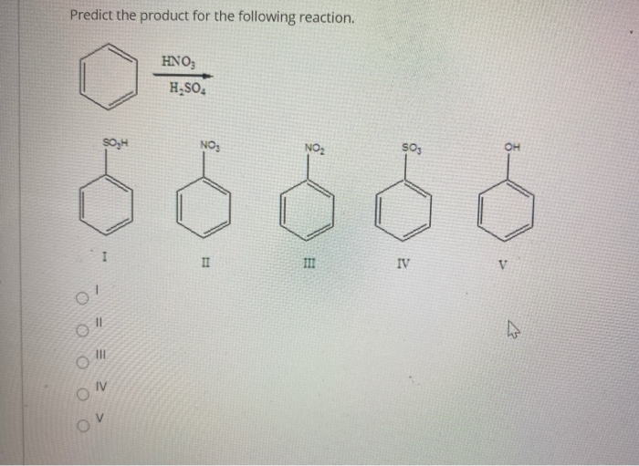 Solved Predict The Product For The Following Reaction HNO Chegg