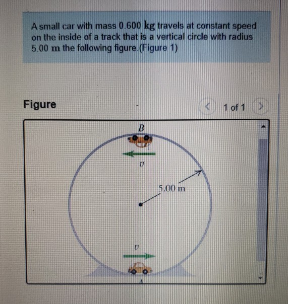 Solved A Small Car With Mass Kg Travels At Constant Chegg