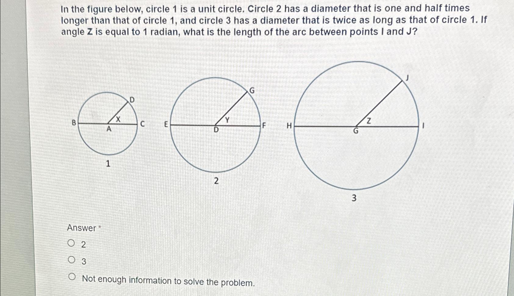 Solved In The Figure Below Circle Is A Unit Circle Chegg