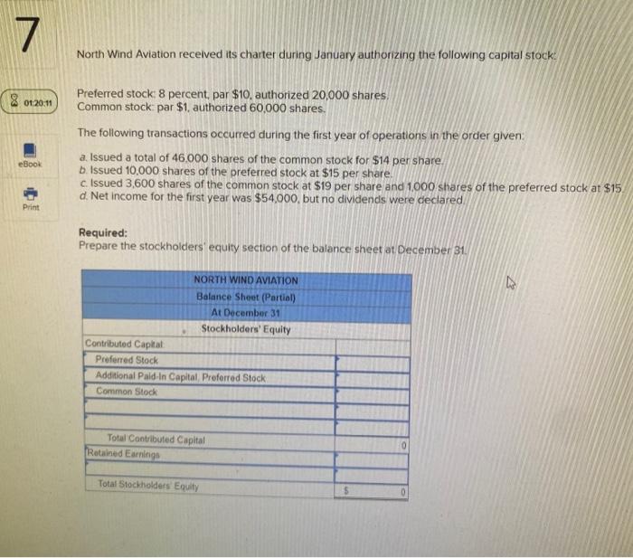 Solved North Wind Aviation Received Its Charter During Chegg