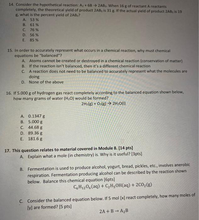 Solved Consider The Hypothetical Reaction A B Ab Chegg