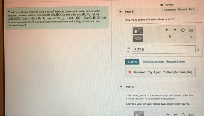 Solved Review I Constants Periodic Table Part B The Fizz Chegg