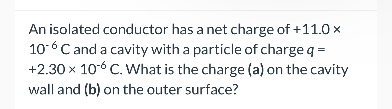 Solved An Isolated Conductor Has A Net Charge Of Chegg