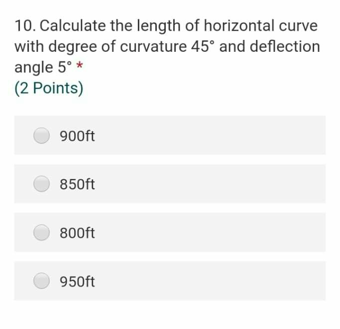 Solved Calculate The Length Of Horizontal Curve With Chegg