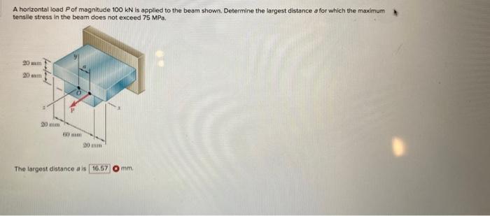 Solved A Horizontal Load P Of Magnitude 100 Mathrm K