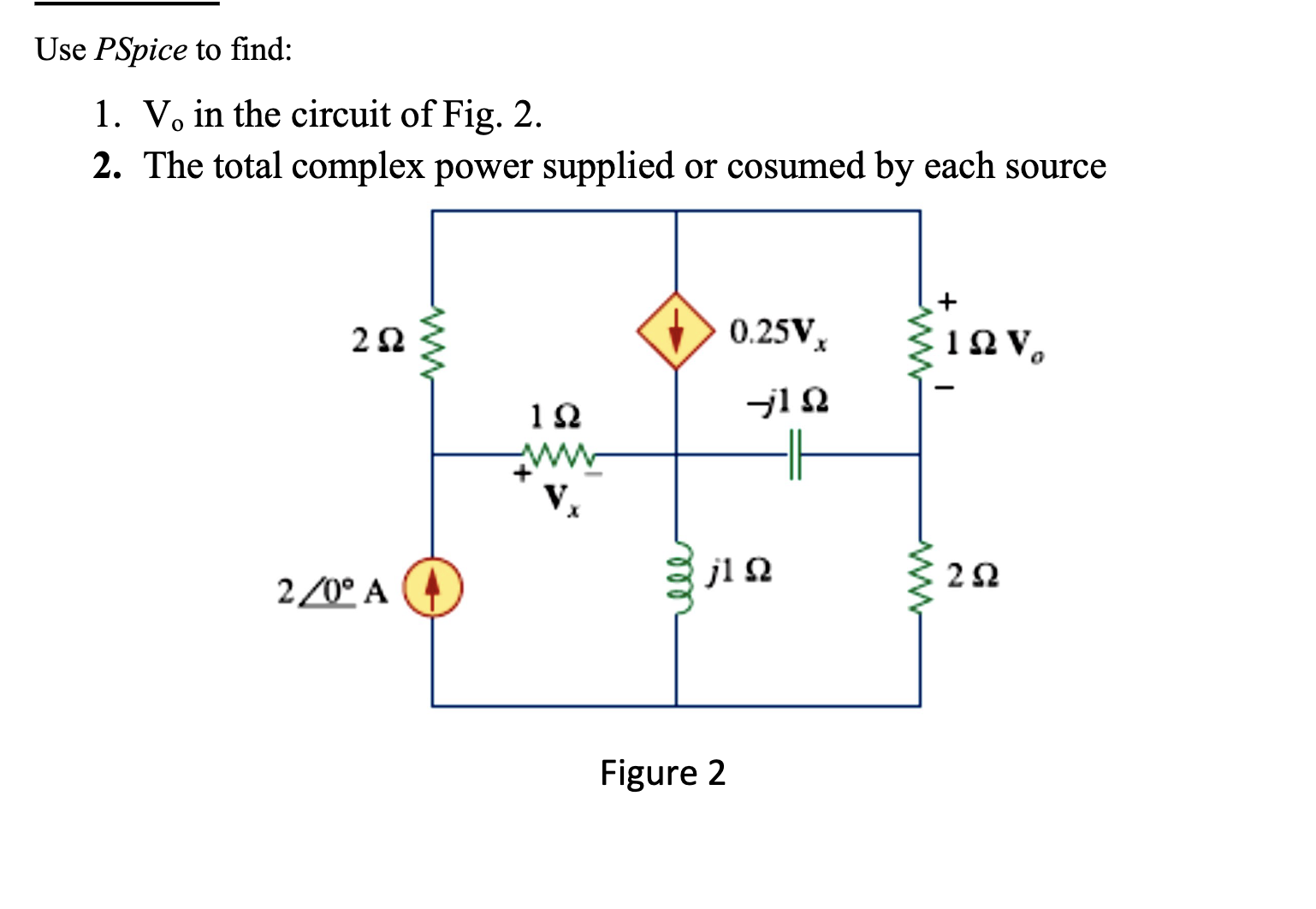 Use PSpice To Find Vo In The Circuit Of Fig 2 And Chegg