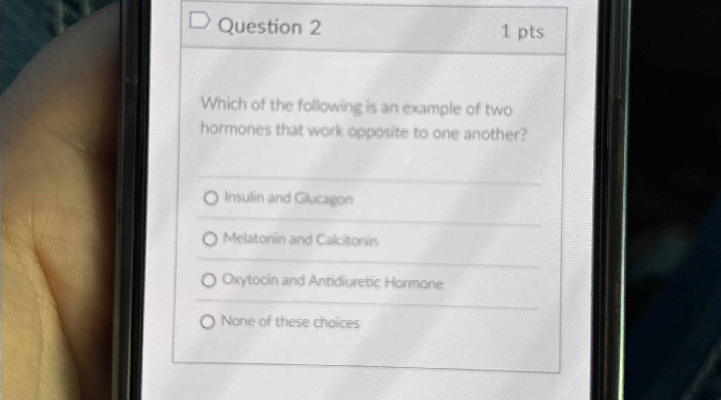 Solved Question Ptswhich Of The Following Is An Example Chegg