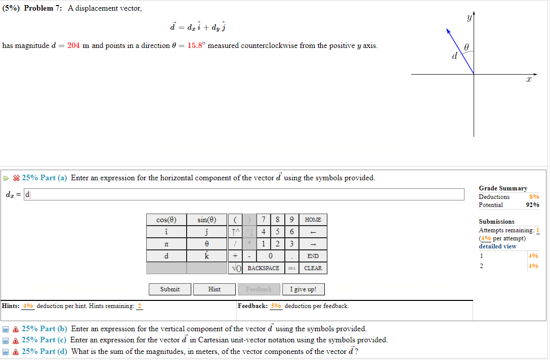 Solved 5 Problem 7 A Displacement Chegg