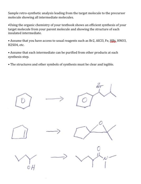 Solved Sample Retro Synthetic Analysis Leading From The Chegg