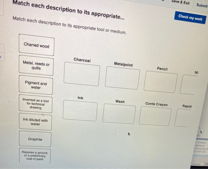 Solved Match Each Description To Its Appropriate Save Chegg