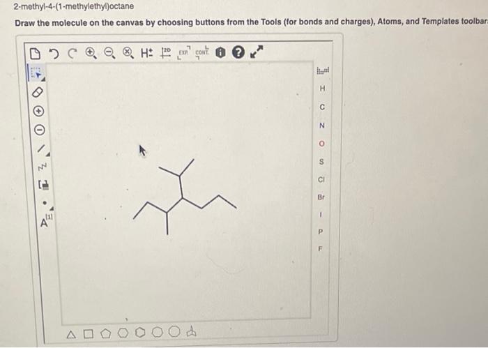 Solved Methyl Methylethyl Octane Draw The Molecule On Chegg