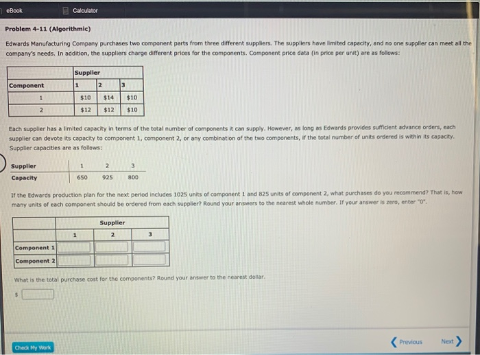 Solved EBook Calculator Problem 4 11 Algorithmic Edwards Chegg