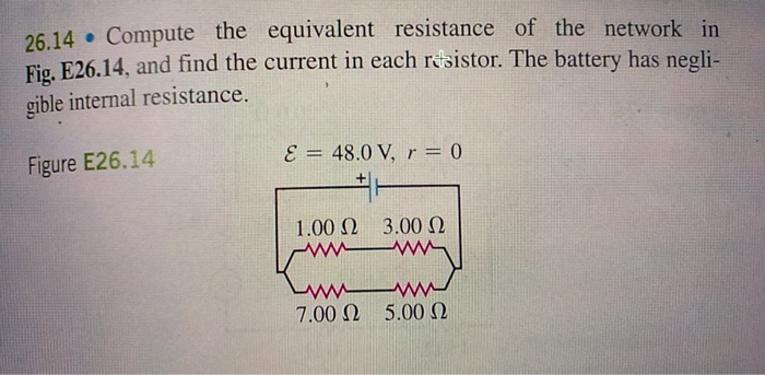 Solved Compute The Equivalent Resistance Of The Chegg