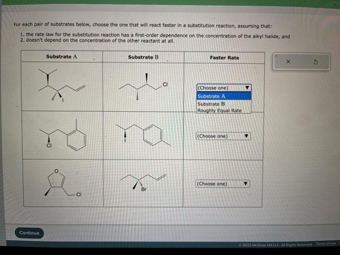 Solved For Each Pair Of Substrates Below Choose The One Chegg