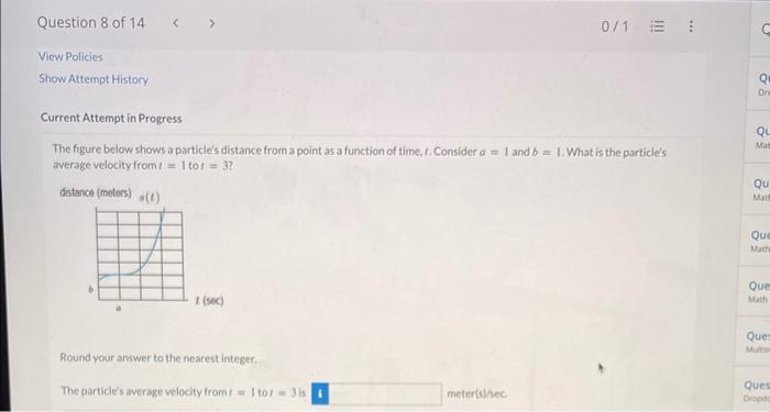 Solved The Figure Below Shows A Particle S Distance From A Chegg