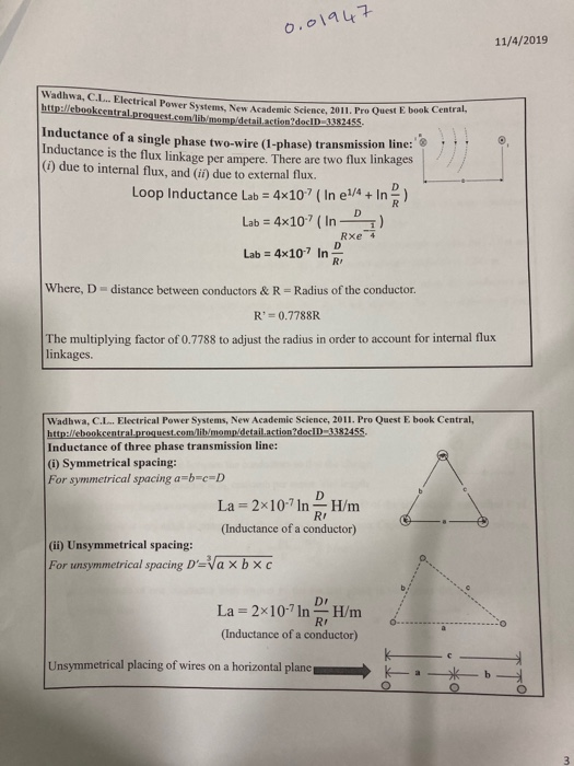 Solved 3 A A 3 Phase Transmission Line Is Arranged In A Chegg