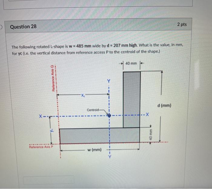 Solved Question 30 2 Pts The Doubly Symmetric Shape Shown Chegg