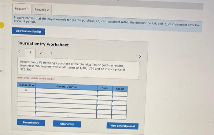 Solved Santa Fe Retailing Purchased Merchandise From Mesa Chegg