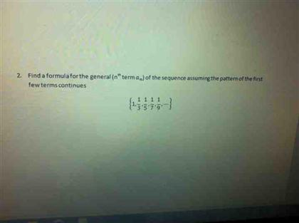 Solved Find A Formula For The General Nth Term A Of The Chegg