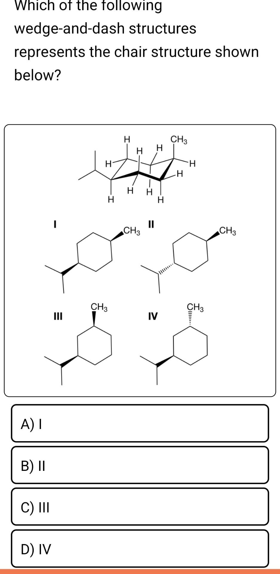 Solved Which Of The Following Wedge And Dash Structures Chegg