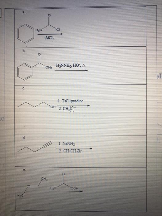 Solved Hc Ci Aici B Che Hannh Ho Tsclipyrdine Oh Chegg