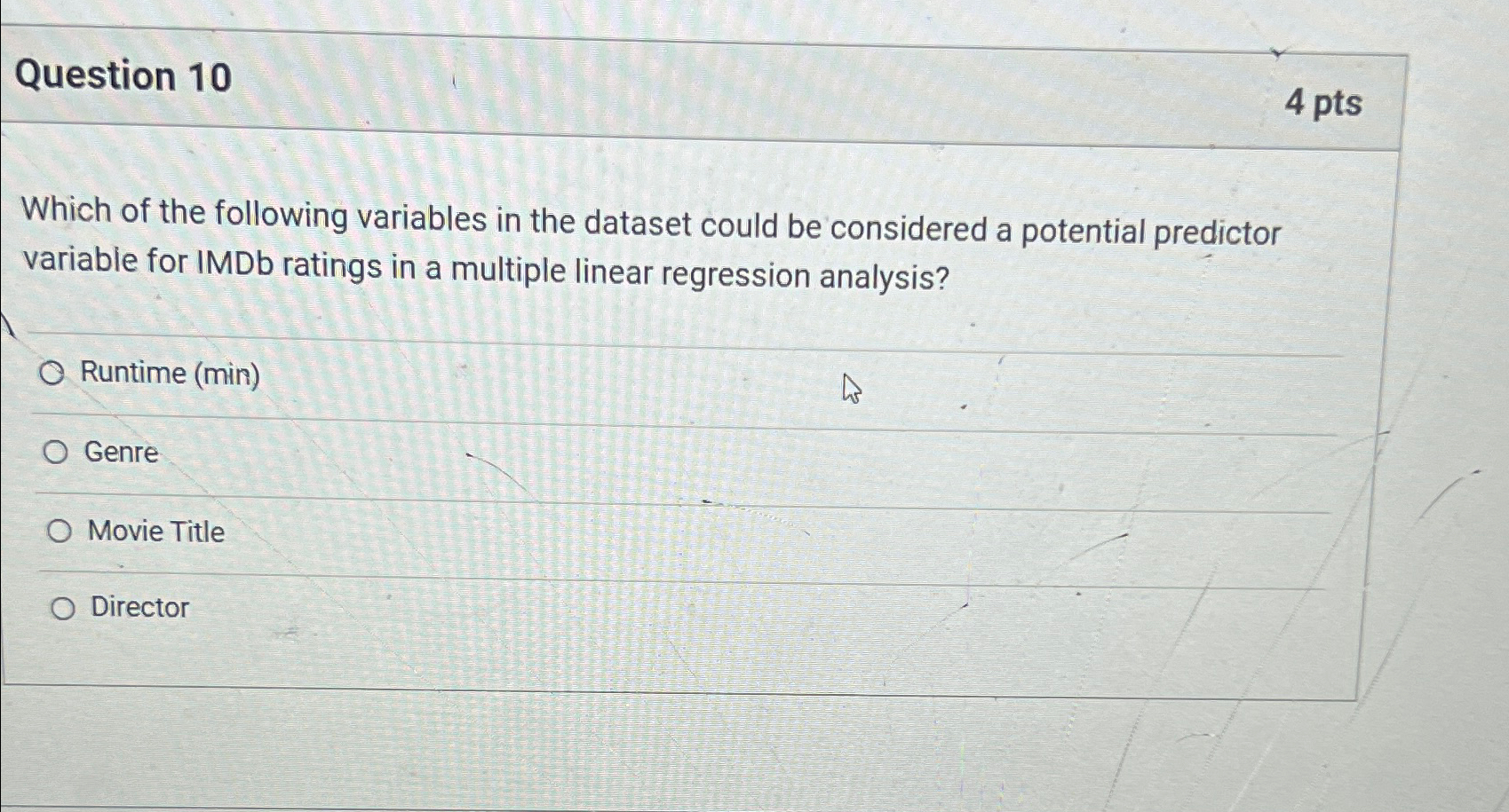 Solved Question 104 PtsWhich Of The Following Variables In Chegg