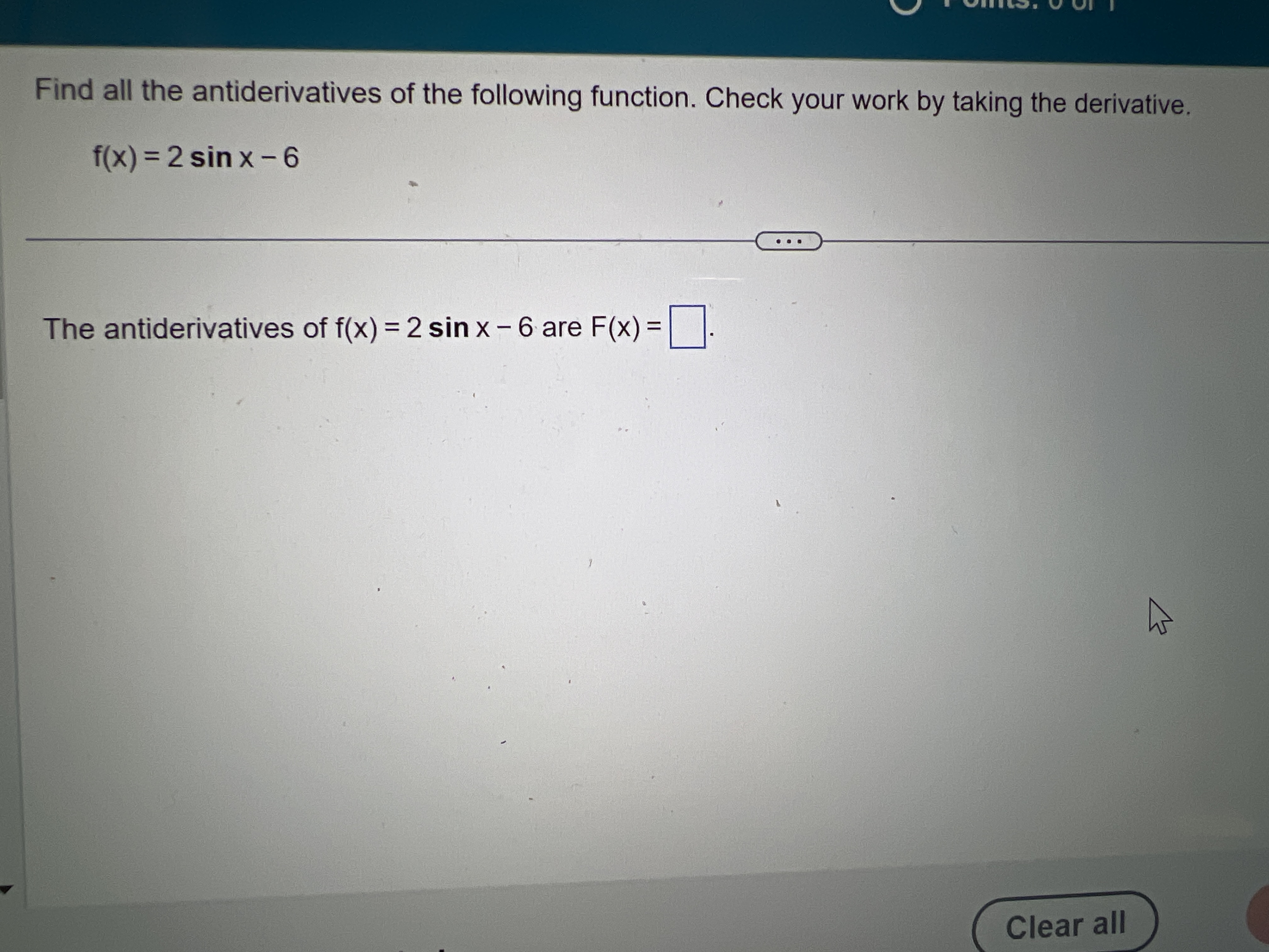 Solved Find All The Antiderivatives Of The Following Chegg