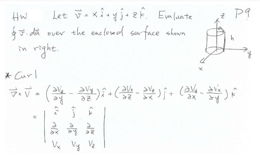 Solved Hw Let V Xi Yj Zk Evaluate Vda Over The Chegg