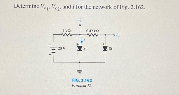 Solved Determine Vo Vo And I For The Network Of Fig Chegg