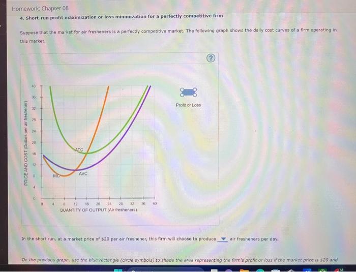 Solved Short Run Profit Maximization Or Loss Minimization Chegg