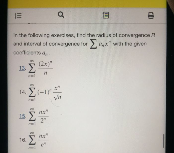 Solved Iii Q In The Following Exercises Find The Radius Of Chegg