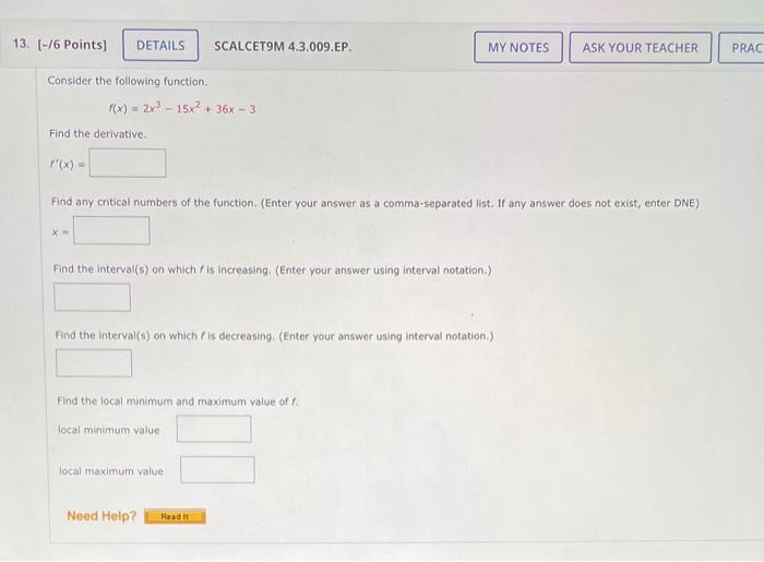 Solved Consider The Following Function F X X X X Chegg