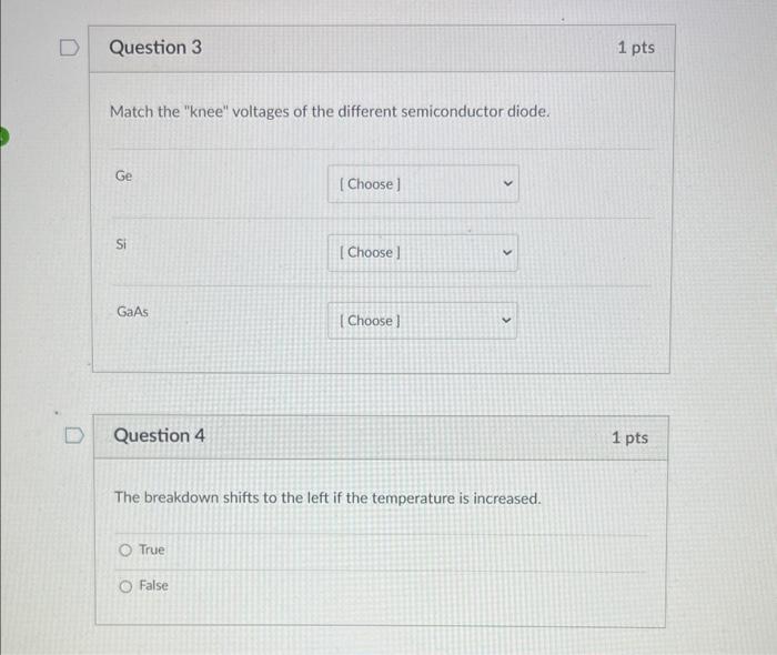 Solved Which Of The Following Semiconductor Diode Has The Chegg