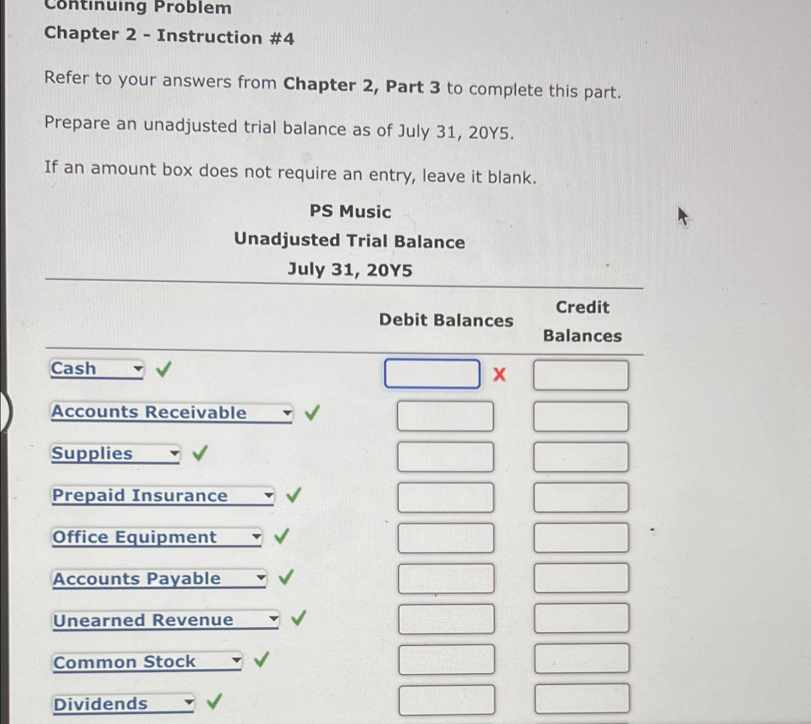 Continuing Problemchapter Instruction Refer To Chegg