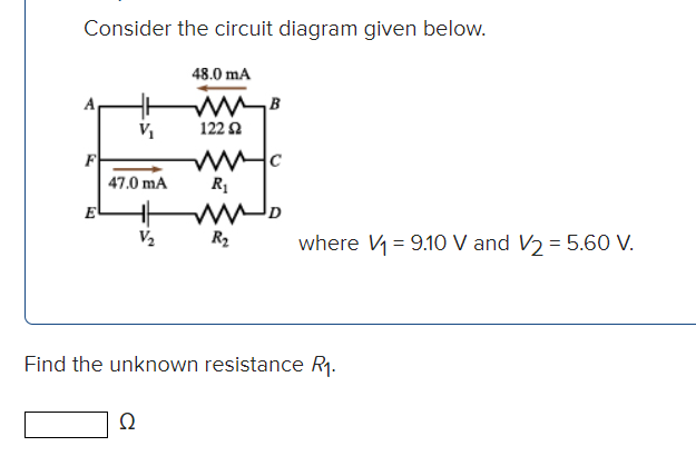 Solved Consider The Circuit Diagram Given Below Where Chegg