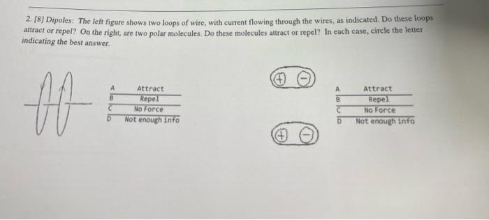 Solved Dipoles The Left Figure Shows Two Loops Of Chegg