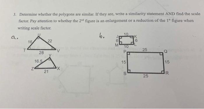 Solved Determine Whether The Polygons Are Similar If They Chegg