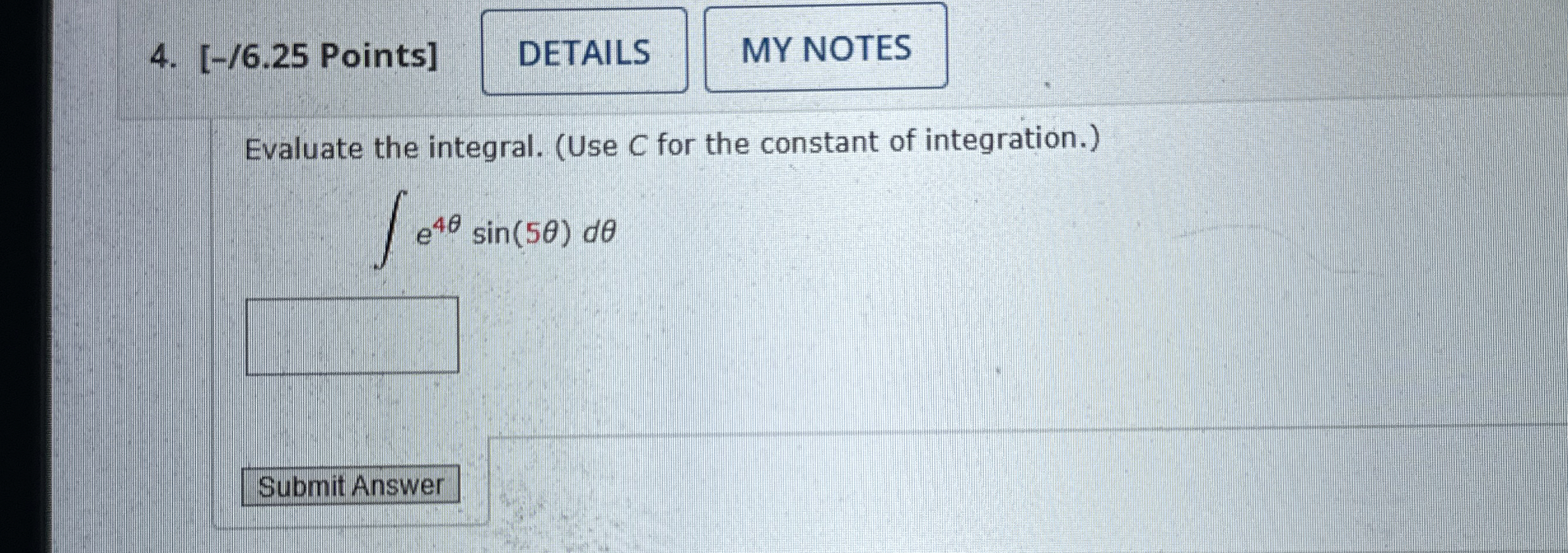 Solved Points Evaluate The Integral Use C For Chegg