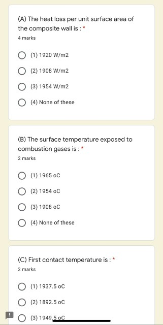 Solved Q 2 A Composite Wall Separates Combustion Gases At Chegg