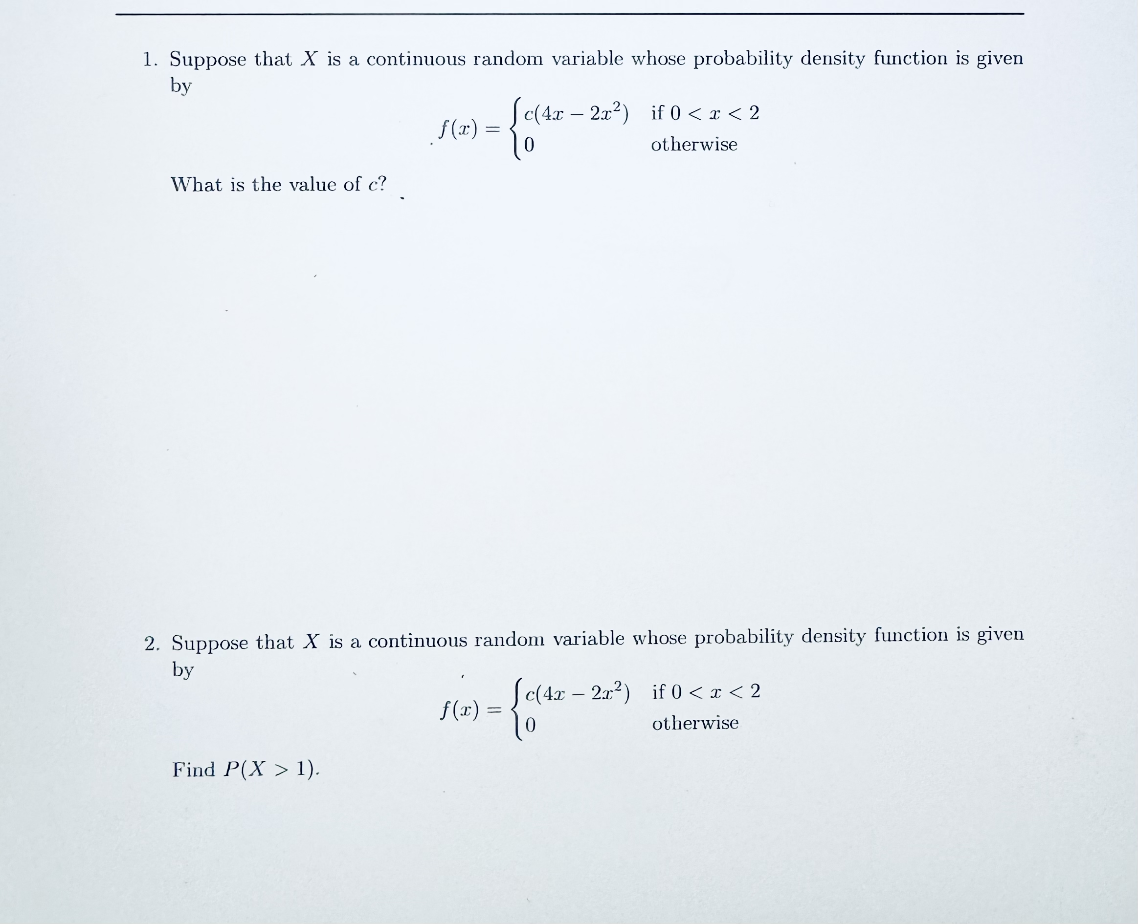 Solved Suppose That X Is A Continuous Random Variable Whose Chegg