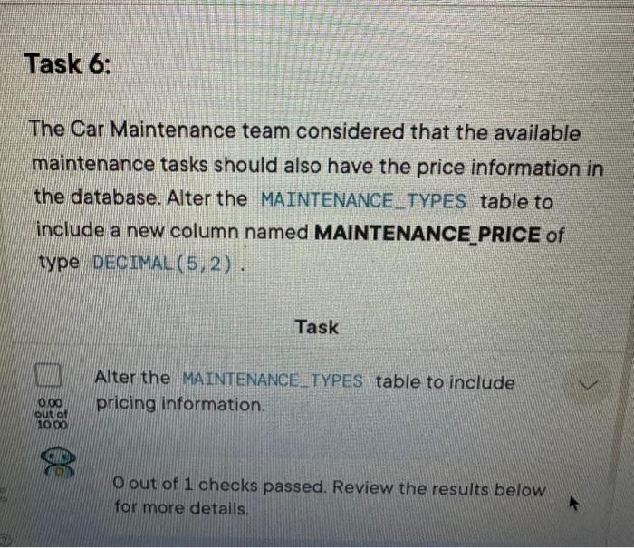 Solved The Car Maintenance Team Considered That The Chegg