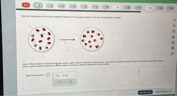 X Balanced Equation X Use The Molecular Chegg