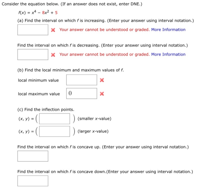 Solved Consider The Equation Below If An Answer Does Not Chegg