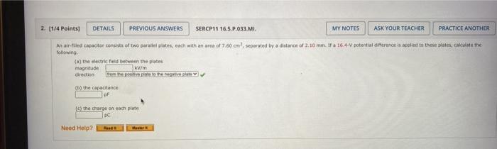 Solved Points Details Previous Answers Sercp Chegg