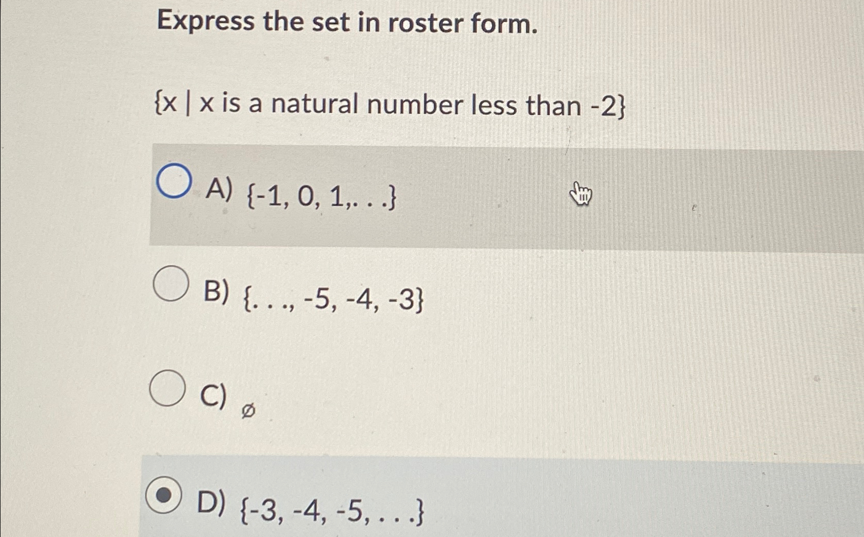 Solved Express The Set In Roster Form Is A Natural Number Chegg